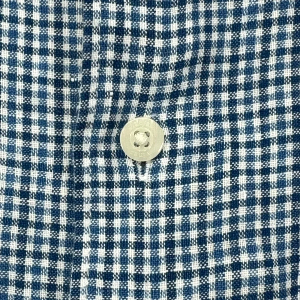 Vineyard Vines Tattersall 100% Linen Shirt Mens XXL Blue Gingham Long Sleeve - Picture 4 of 10